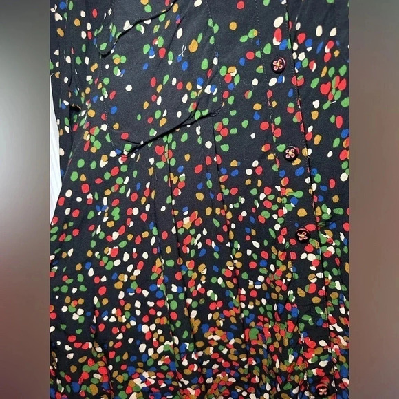 Anthropologie Maeve Polka Dot Button Down Blouse - Picture 5 of 9